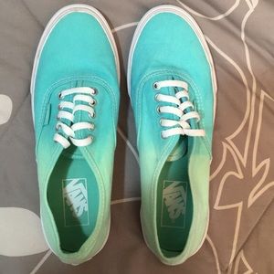 Green and Blue Ombré Vans